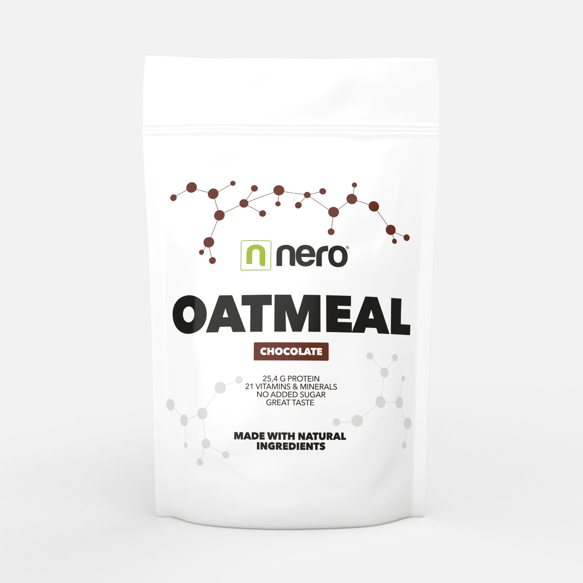 Proteinová instantní ovesná kaše Nero, Čokoláda, 1kg, 20 porcí - náhled 2
