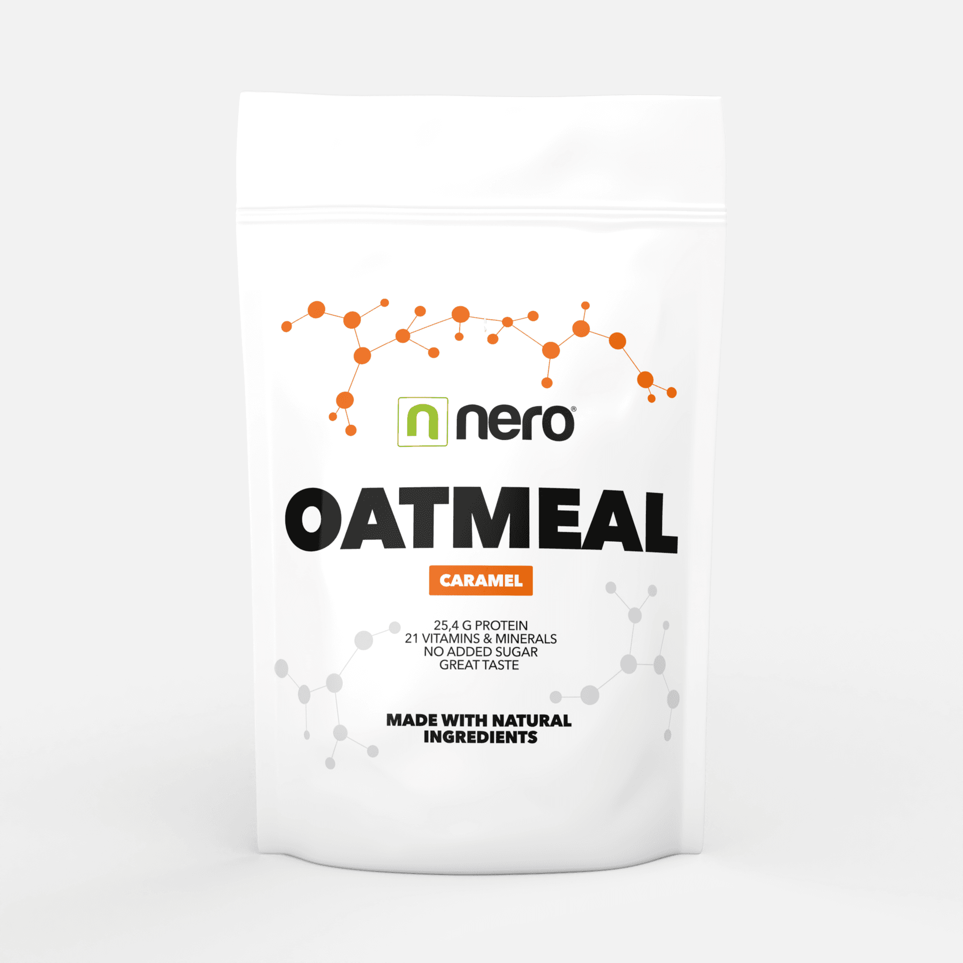 Proteinová instantní ovesná kaše Nero, Karamel, 1kg, 20 porcí - náhled 2