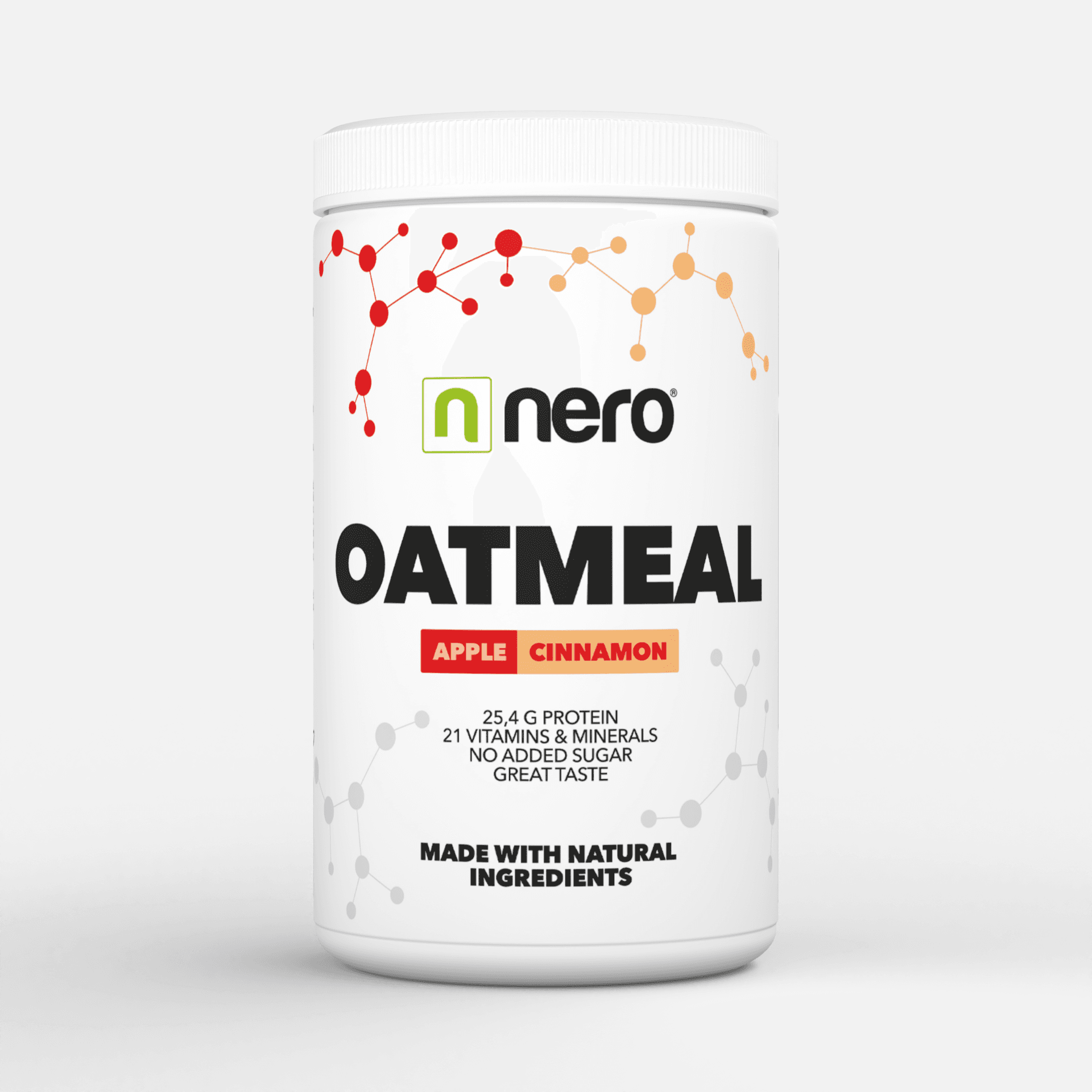 Proteinová instantní ovesná kaše Nero, Jablko & Skořice, 600g, 12 porcí - náhled 2