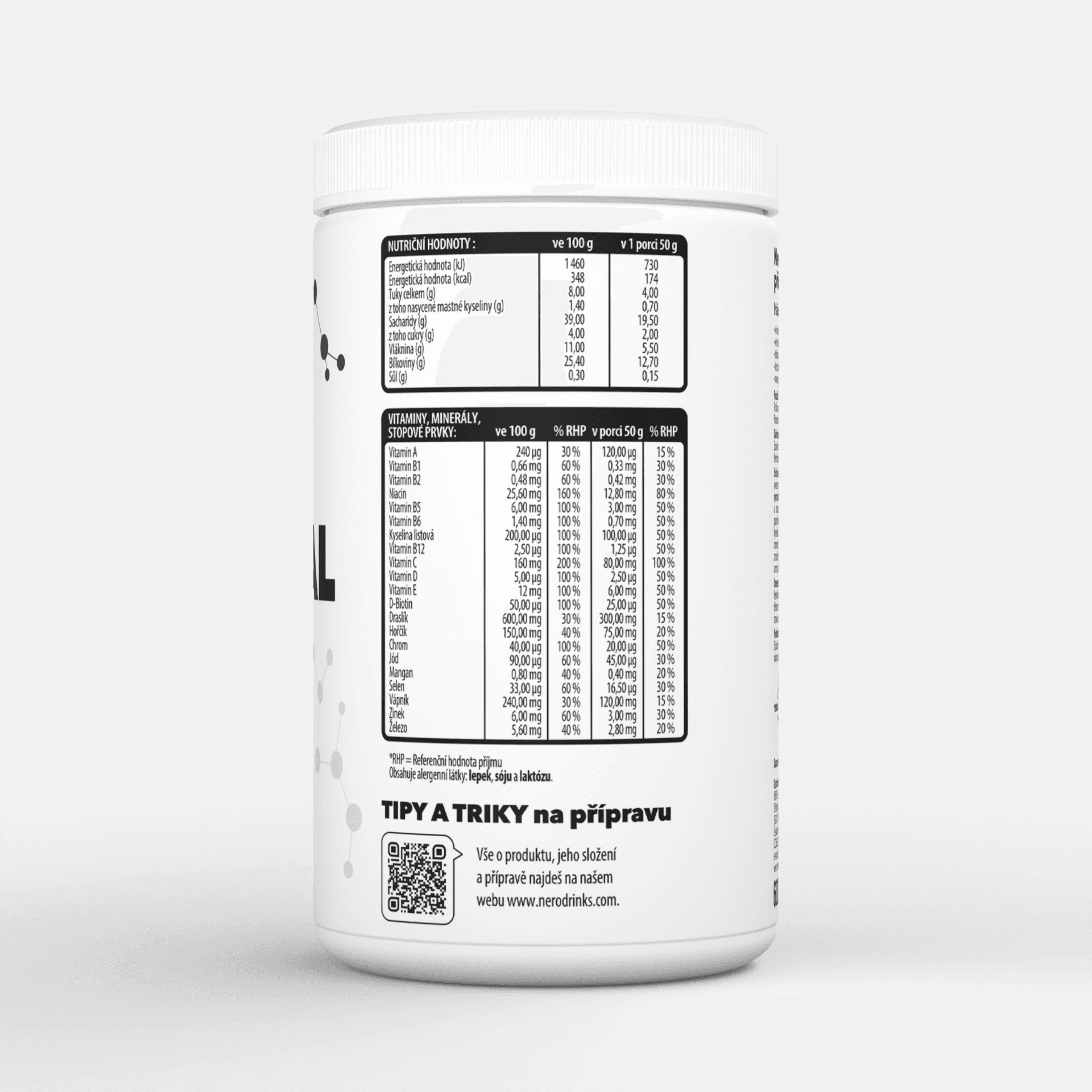 Proteinová instantní ovesná kaše Nero, Čokoláda, 600g, 12 porcí - náhled 3