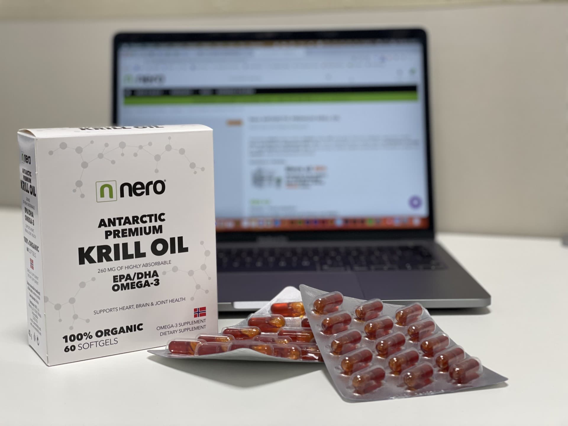 Nero ANTARCTIC PREMIUM KRILL OIL / OMEGA 3 / 1180 mg, 60 tablet / na 2 měsíce - náhled 5