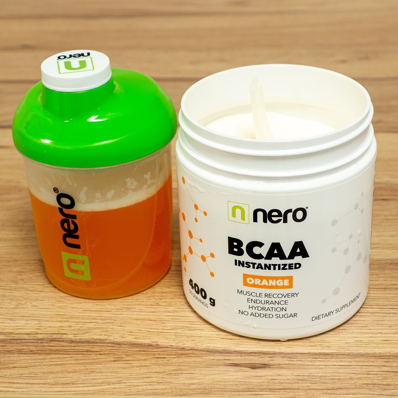 Instantní aminokyseliny Nero BCAA Pomeranč 400 g / 50 porcí - náhled 3