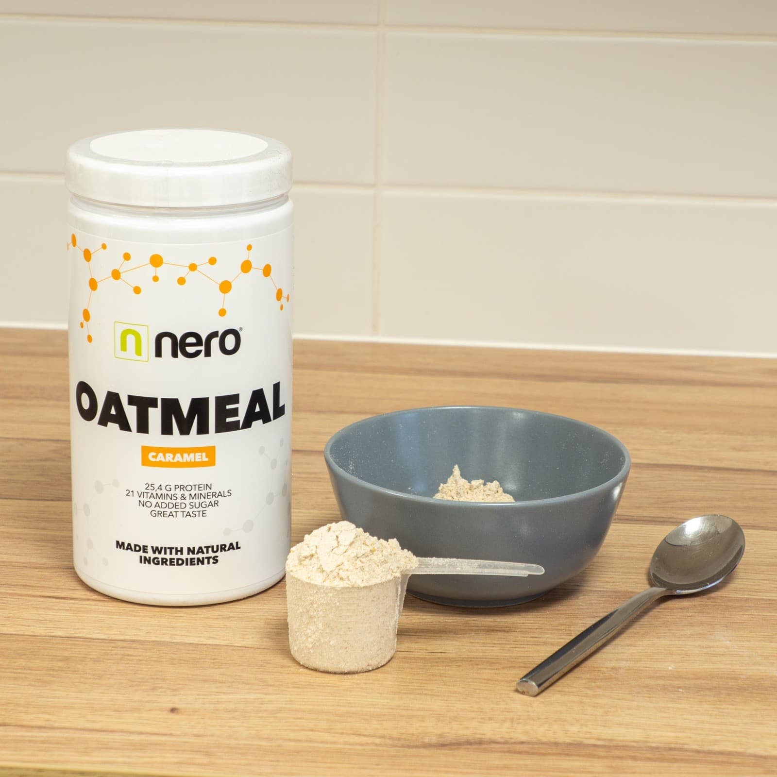 Proteinová instantní ovesná kaše Nero, Karamel, 600g, 12 porcí - náhled 5