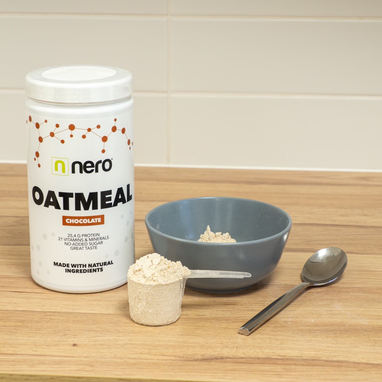 Proteinová instantní ovesná kaše Nero, Čokoláda, 600g, 12 porcí - náhled 5