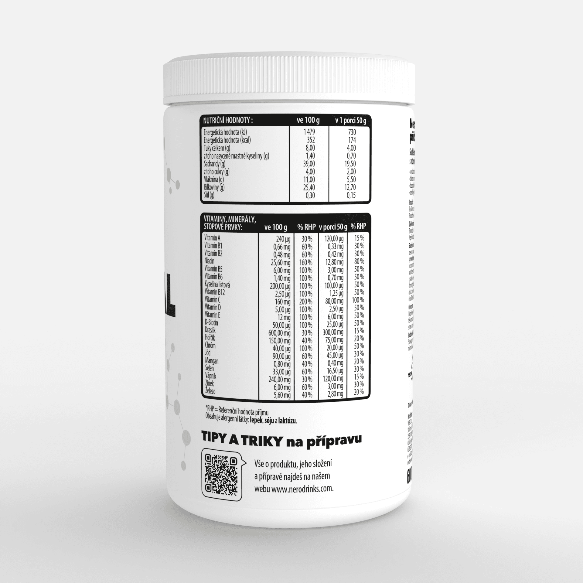 Proteinová instantní ovesná kaše Nero, Vanilka, 600g, 12 porcí - náhled 4