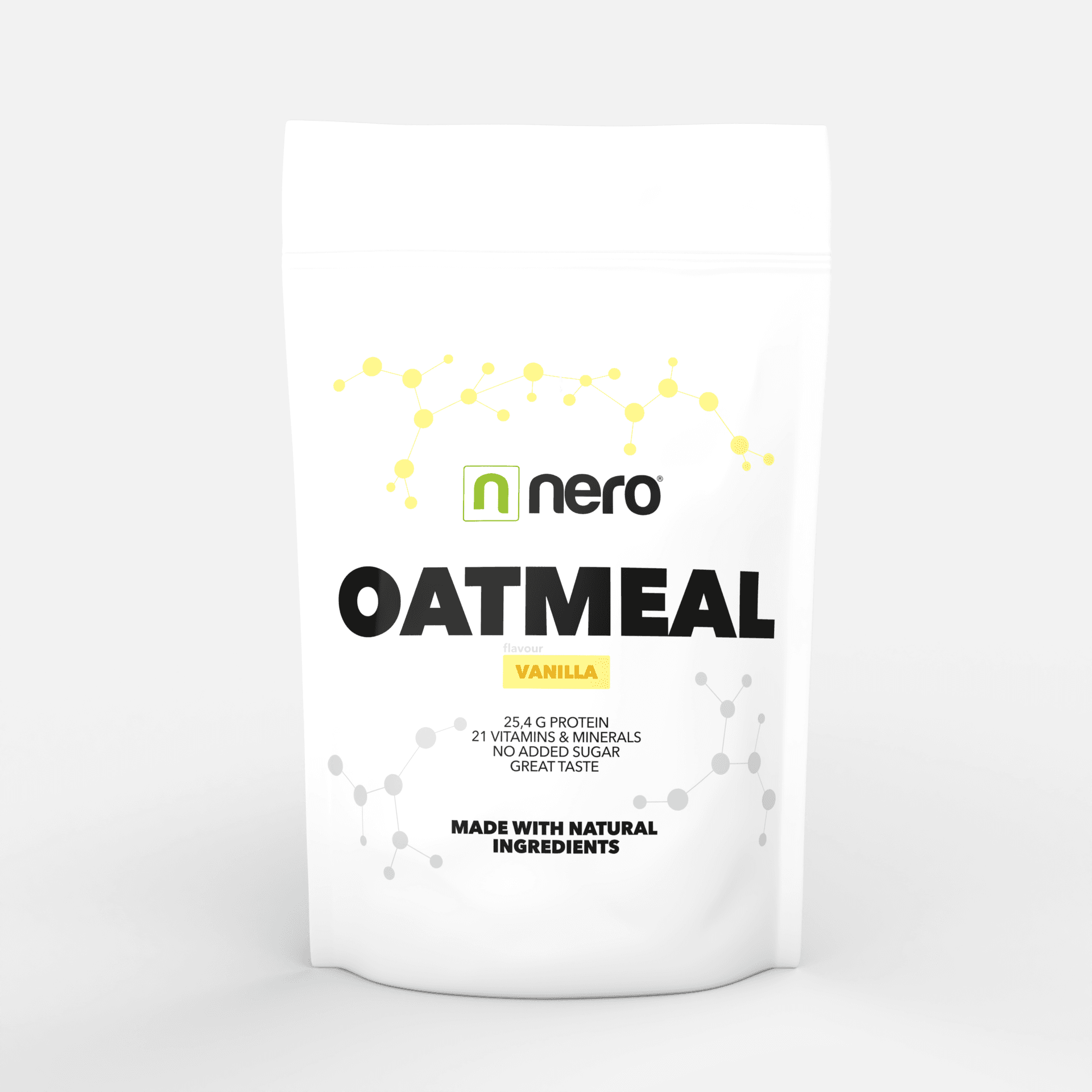 Proteinová instantní ovesná kaše Nero, Vanilka, 1kg, 20 porcí - náhled 2