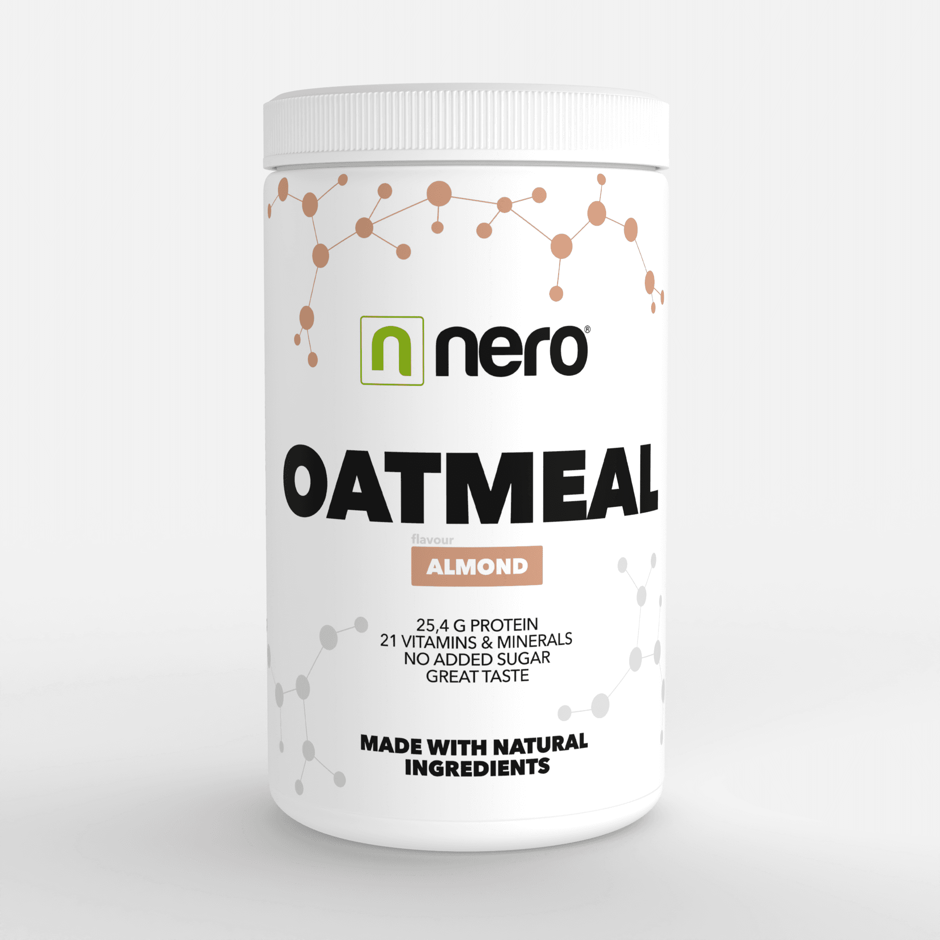 Proteinová instantní ovesná kaše Nero, Mandle, 600g, 12 porcí - náhled 2