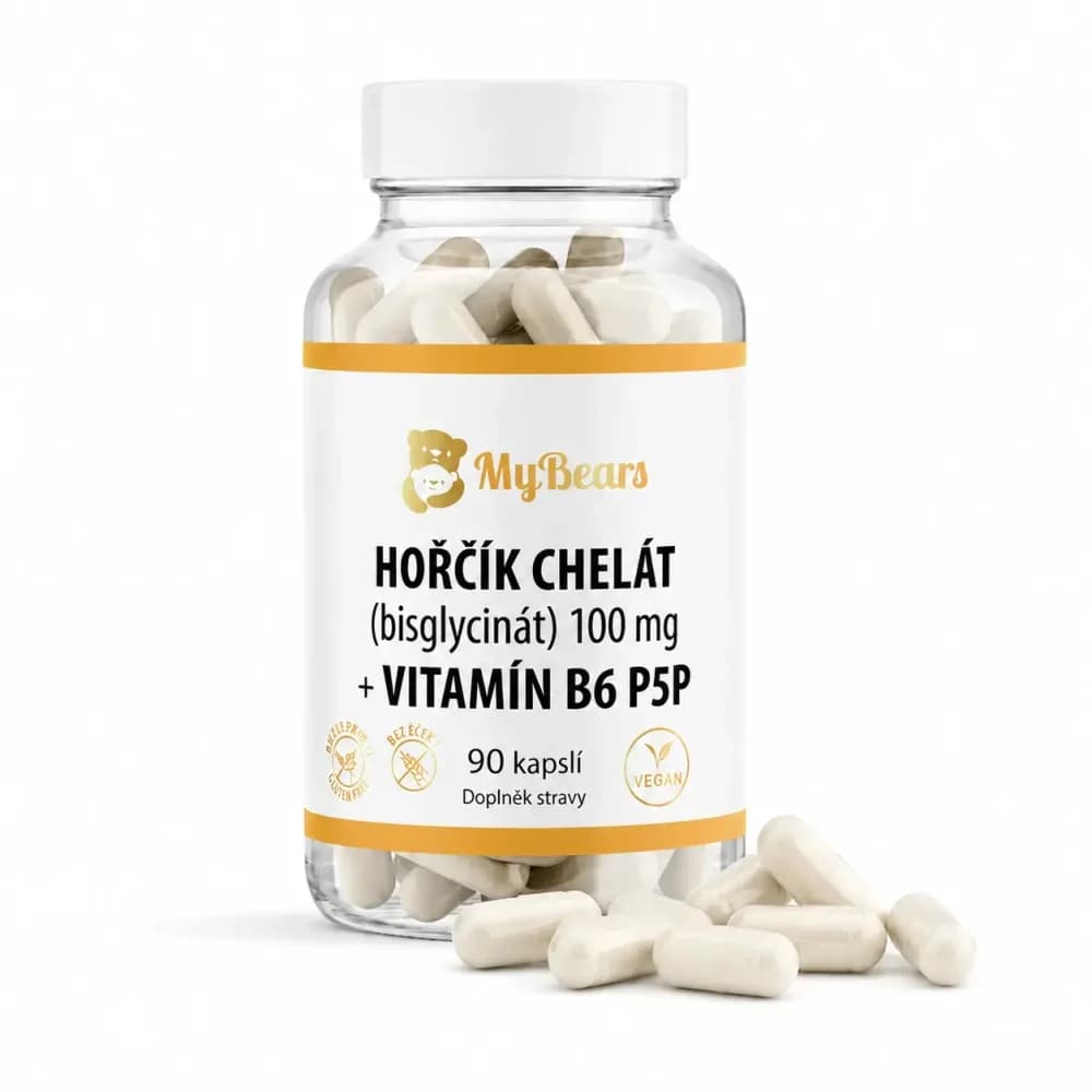 MyBears Hořčík chelát 100 mg + B6 1,4 mg P5P 90ks - náhled 2