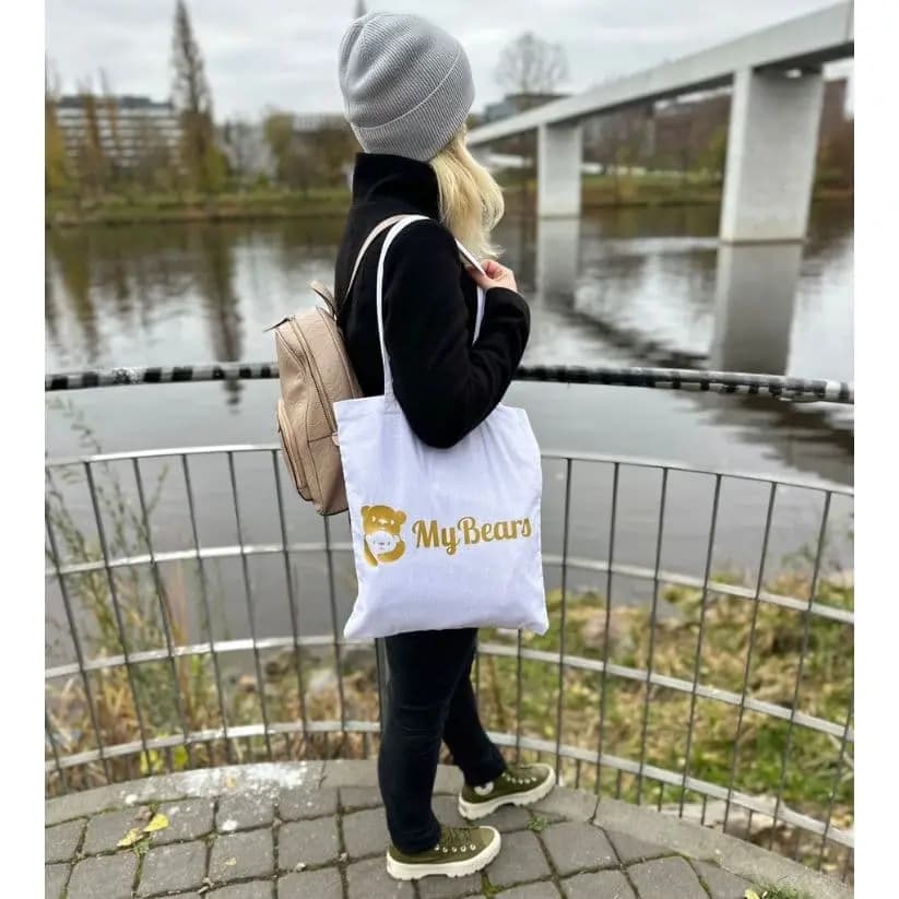 Bavlněná taška - BearBag Elegantní černá - náhled 2