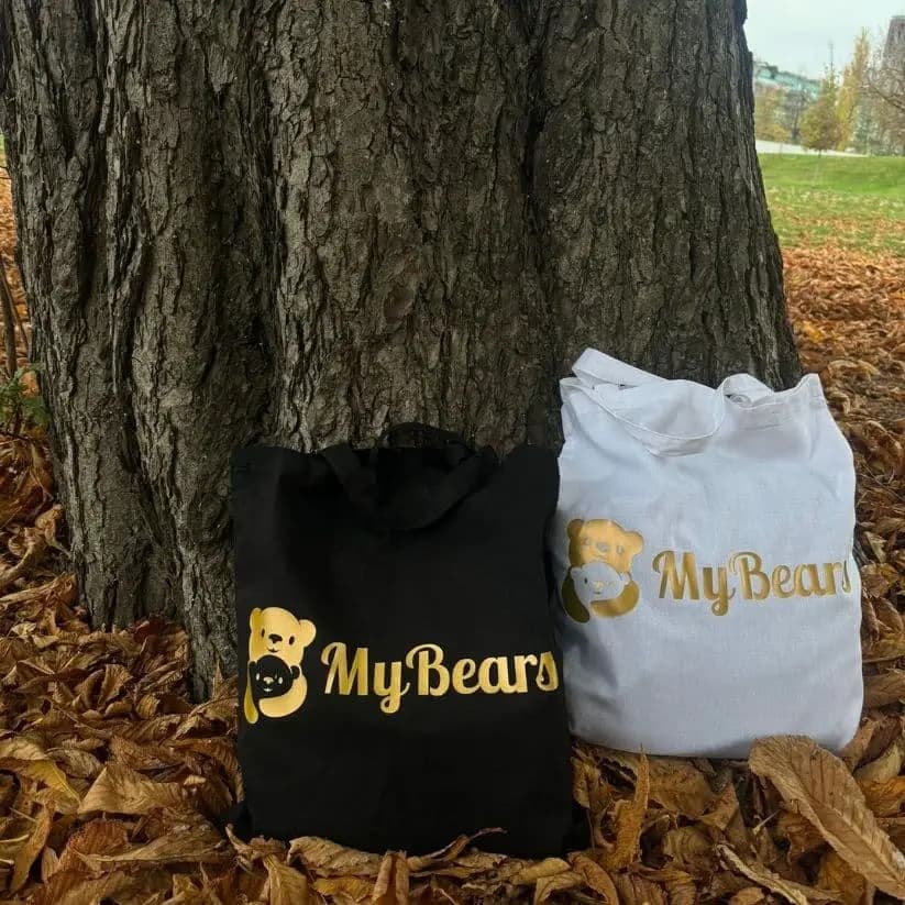 Bavlněná taška - BearBag Elegantní černá - náhled 4