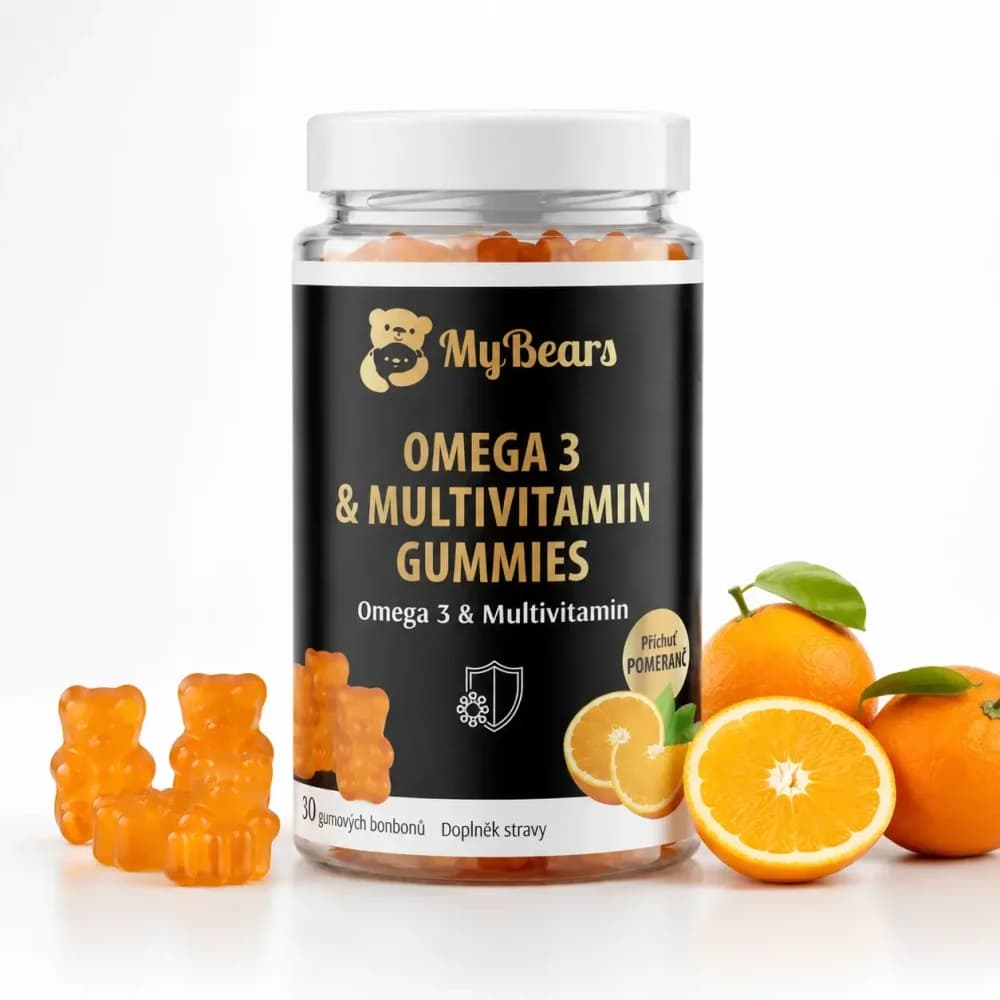 MyBears gumoví medvídci Omega 3 a multivitamín pro děti 30ks