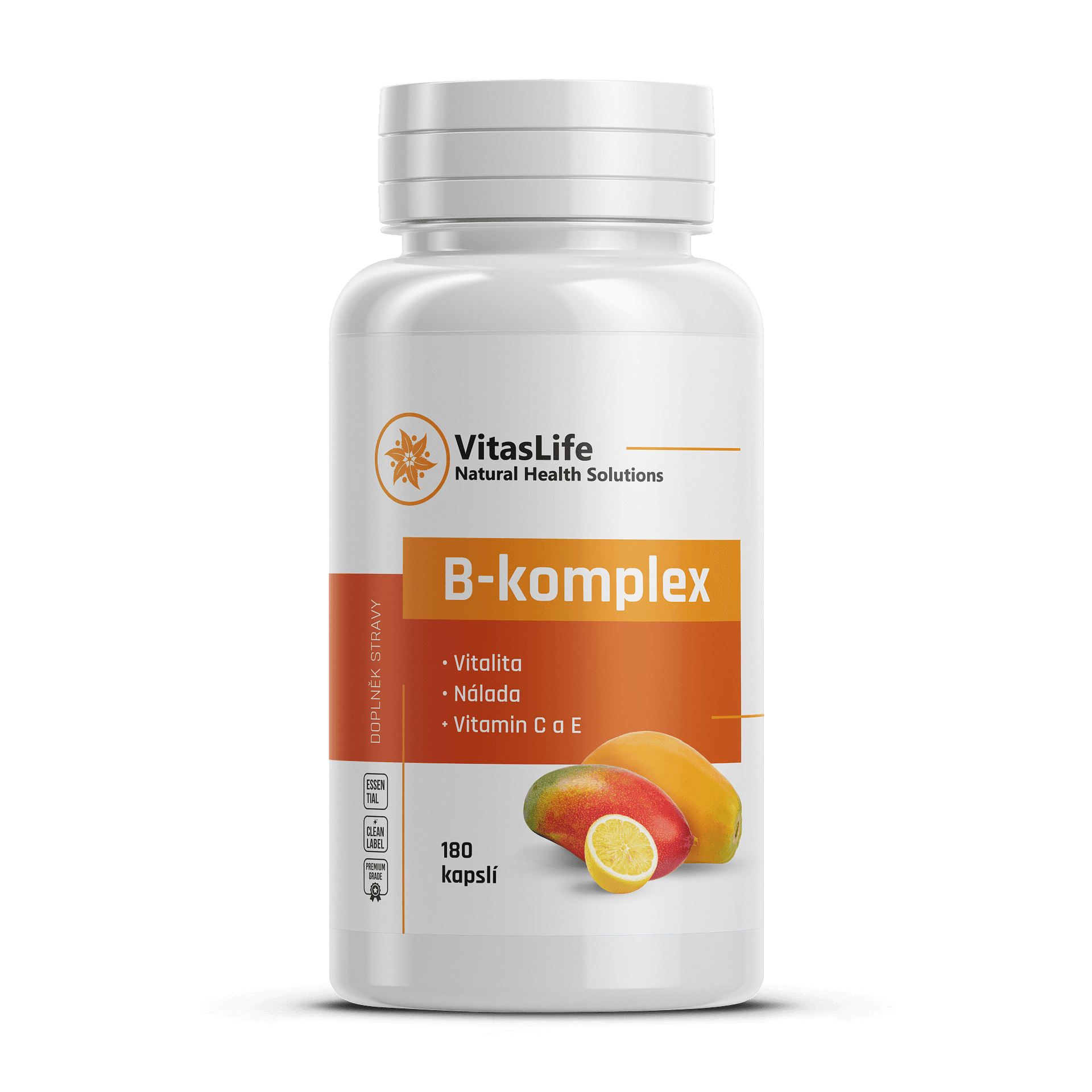 VitasLife B-komplex + vitamín C a E 180 kapslí