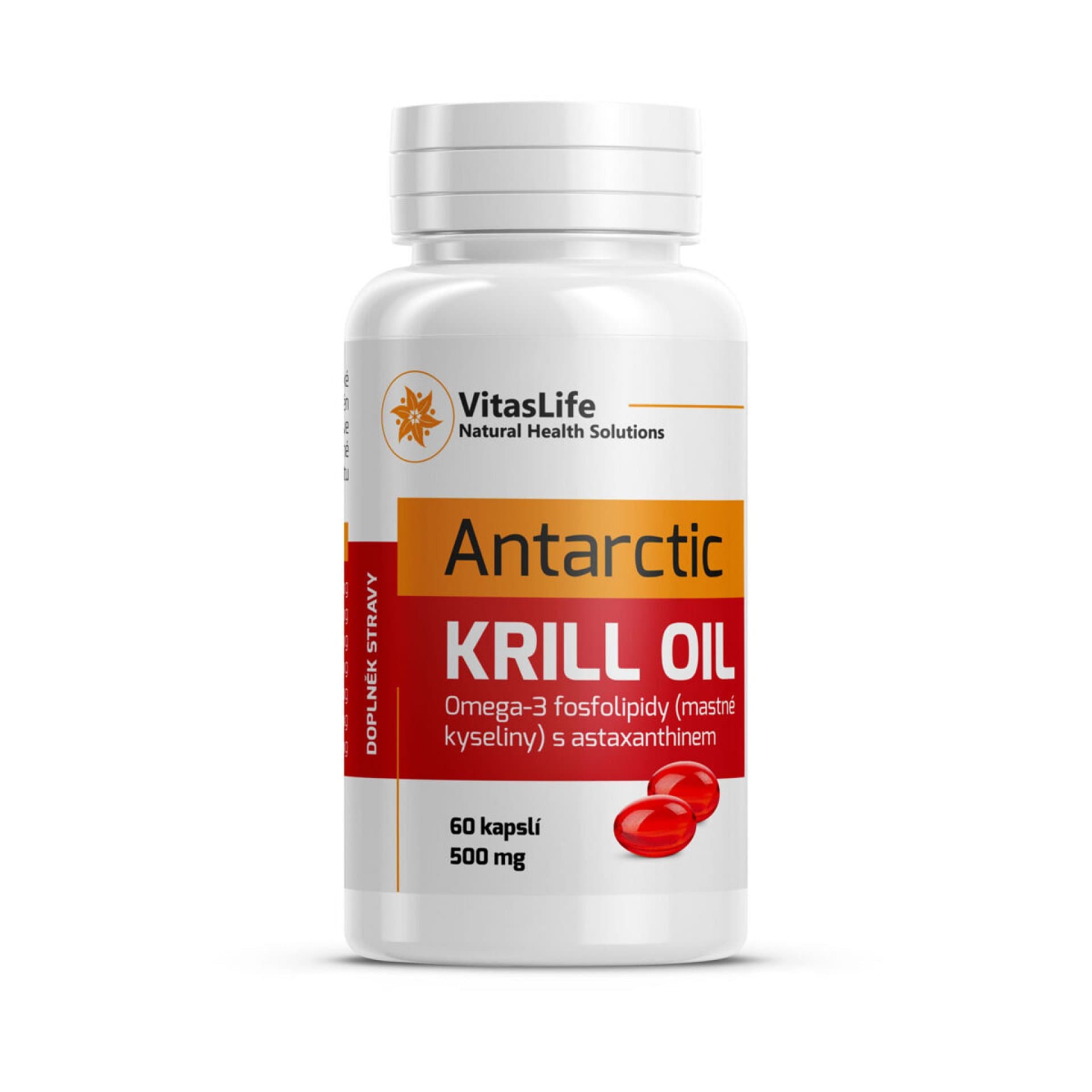 Krillový olej omega 3 mastné kyseliny  500mg 60 kapslí