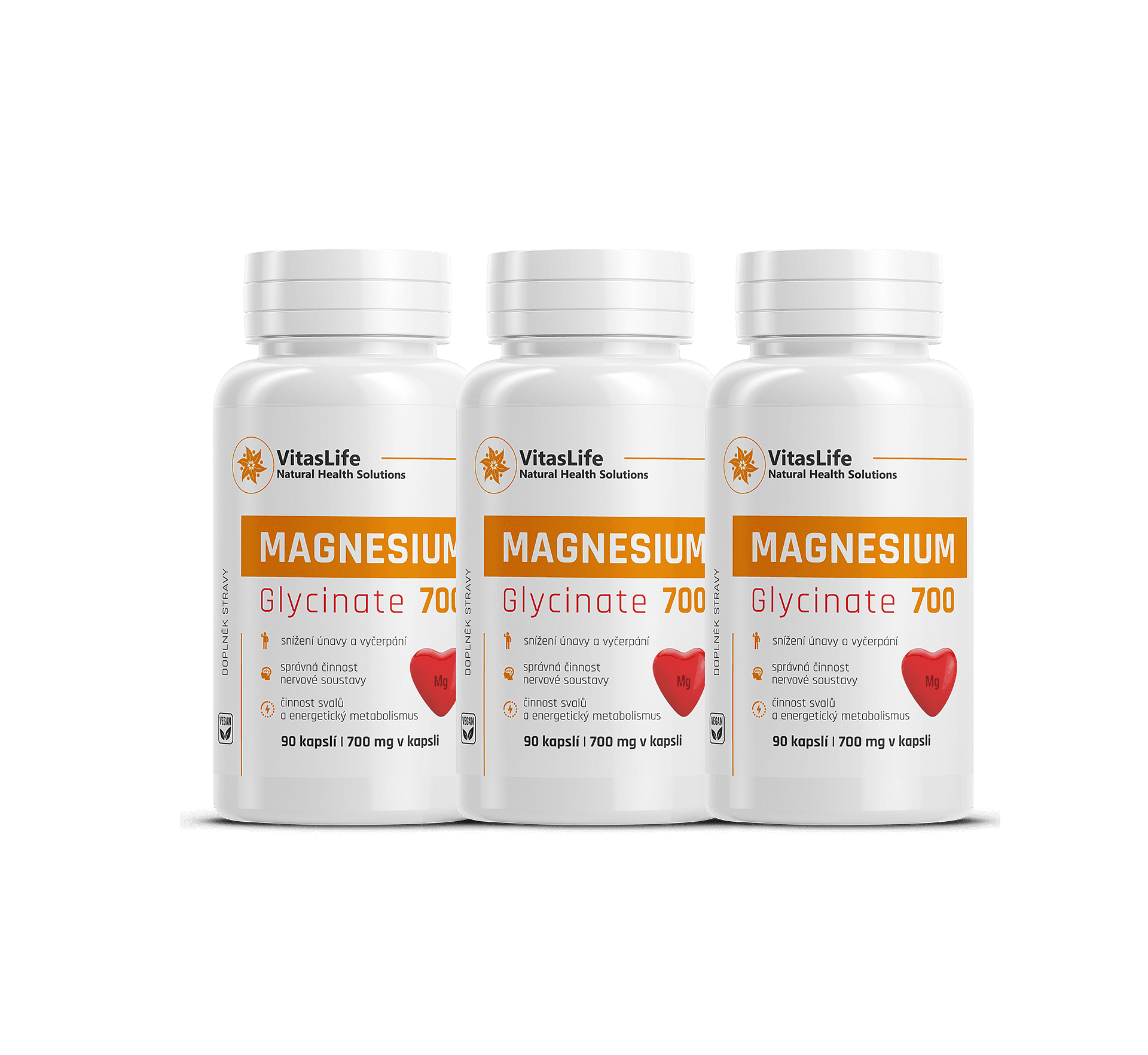 VitasLife Magnesium Bisglycinát Tripack