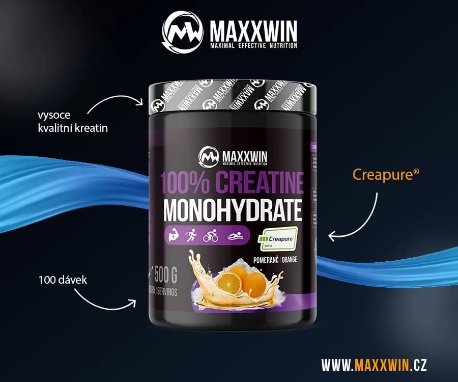MAXXWIN 100% CREATINE pomeranč 500 g - náhled 2
