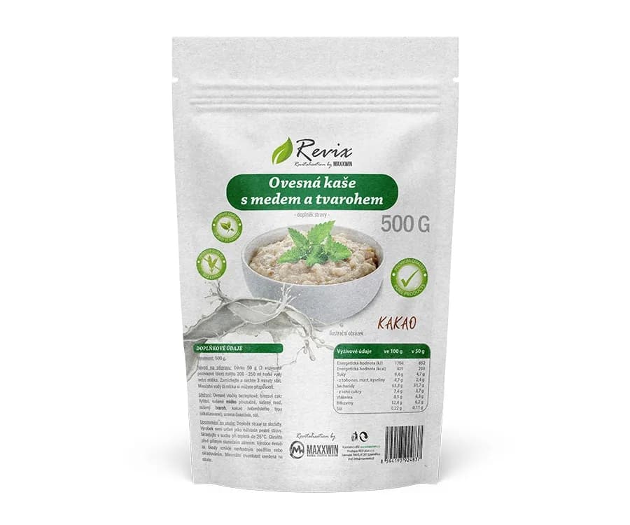 REVIX OVESNÁ KAŠE S MEDEM A TVAROHEM kakao 500 g
