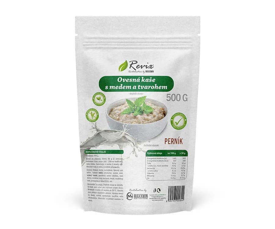 REVIX OVESNÁ KAŠE S MEDEM A TVAROHEM perník 500 g