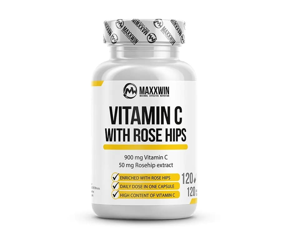 MAXXWIN VITAMIN C WITH ROSE HIPS 120 kapslí