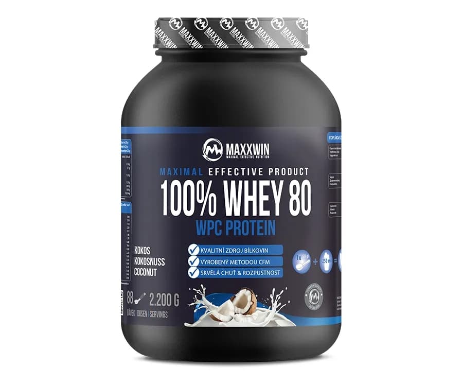 MAXXWIN PROTEIN 100% WHEY 80 kokos 2200 g