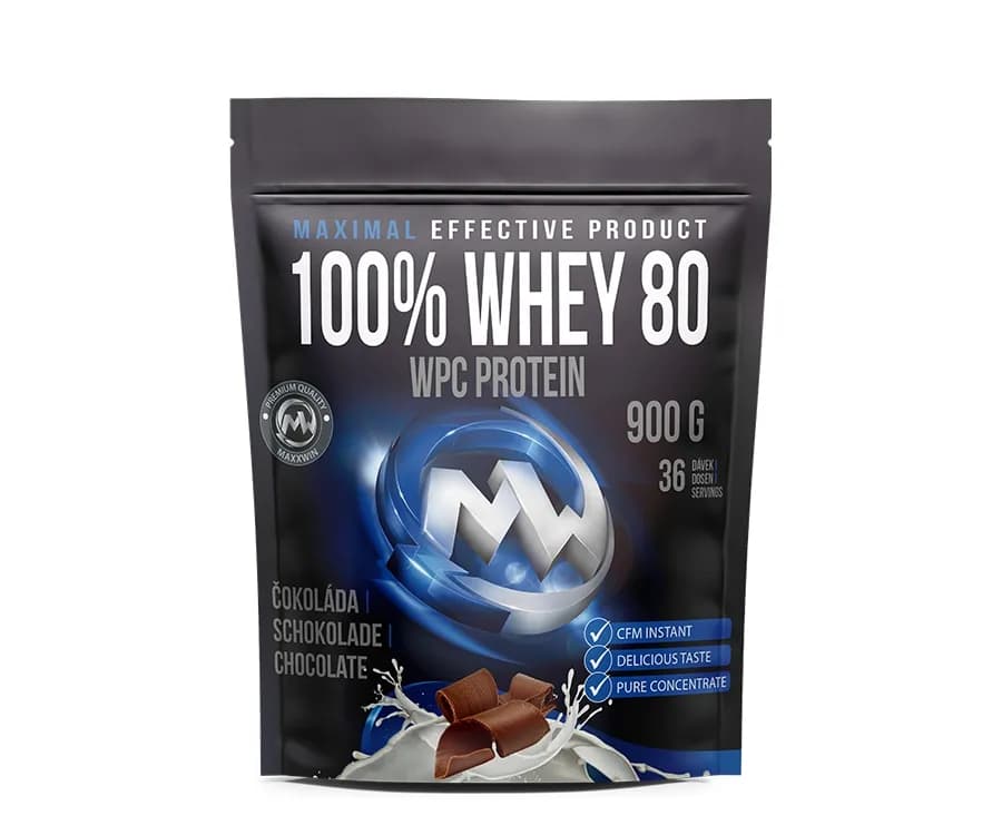 MAXXWIN PROTEIN 100% WHEY 80 čokoláda 900 g