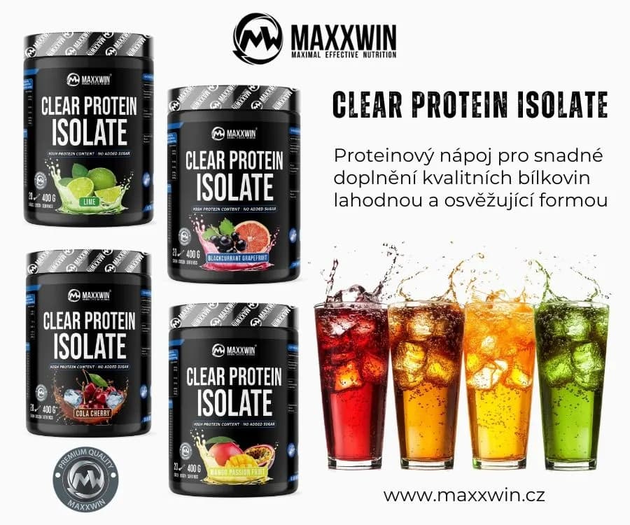MAXXWIN CLEAR PROTEIN ISOLATE cola višeň 400 g - náhled 2