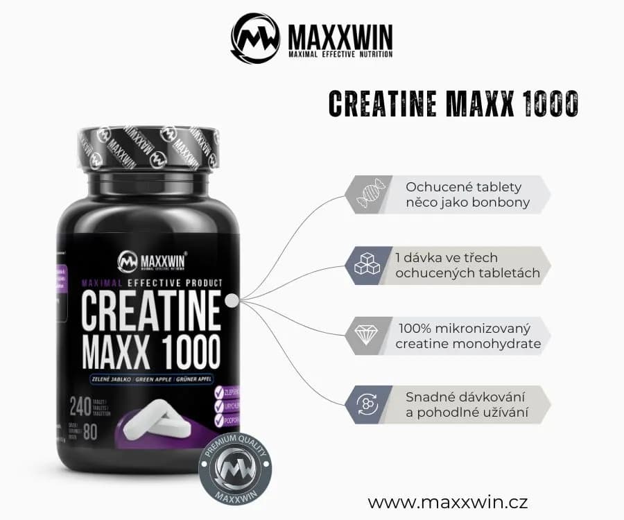 MAXXWIN CREATINE MAXX 1000 cola citron 240 tablet - náhled 2