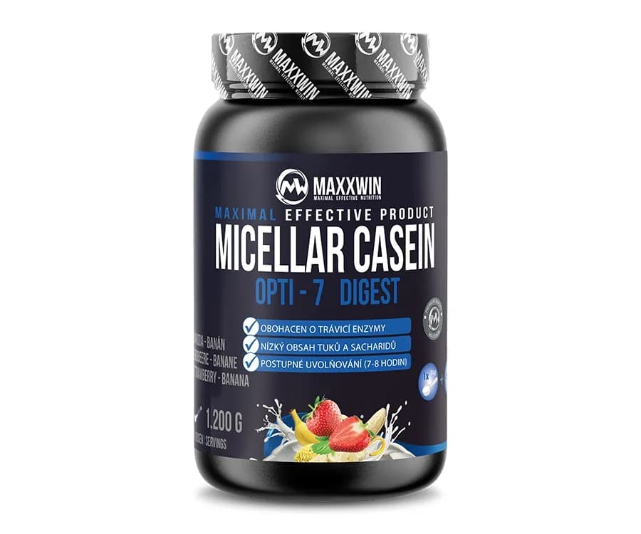 MAXXWIN MICELLAR CASEIN OPTI-7-DIGEST jahoda - banán 1200 g