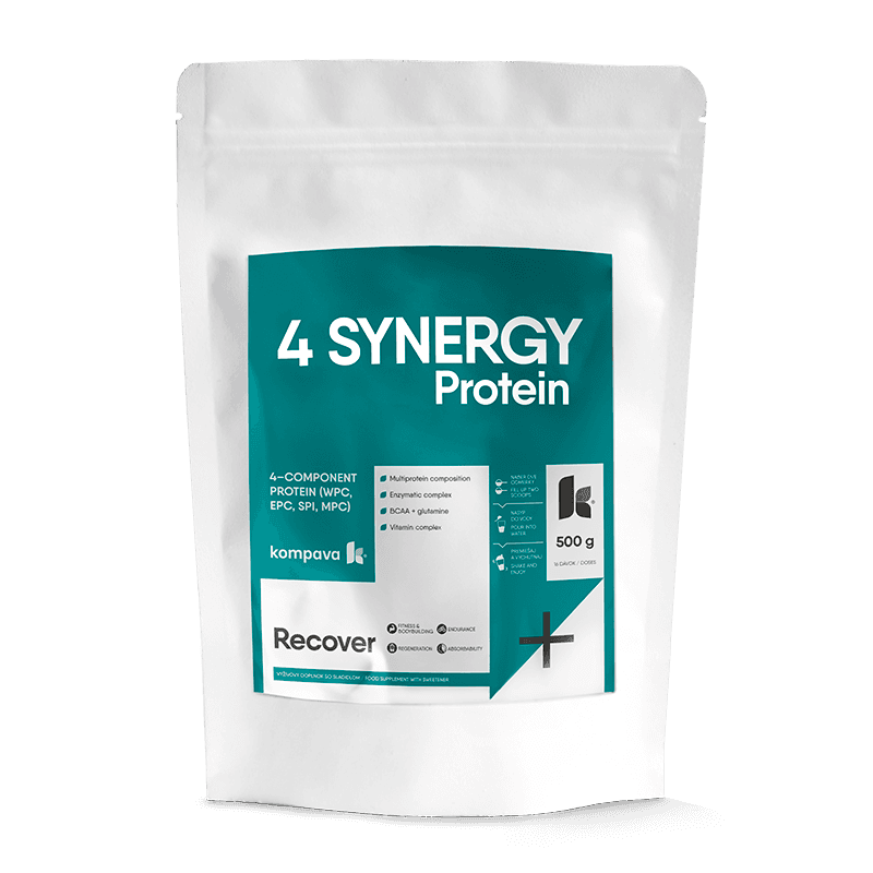 Kompava 4 SYNERGY Protein 500 g/16 dávek, caffe latte - náhled 2