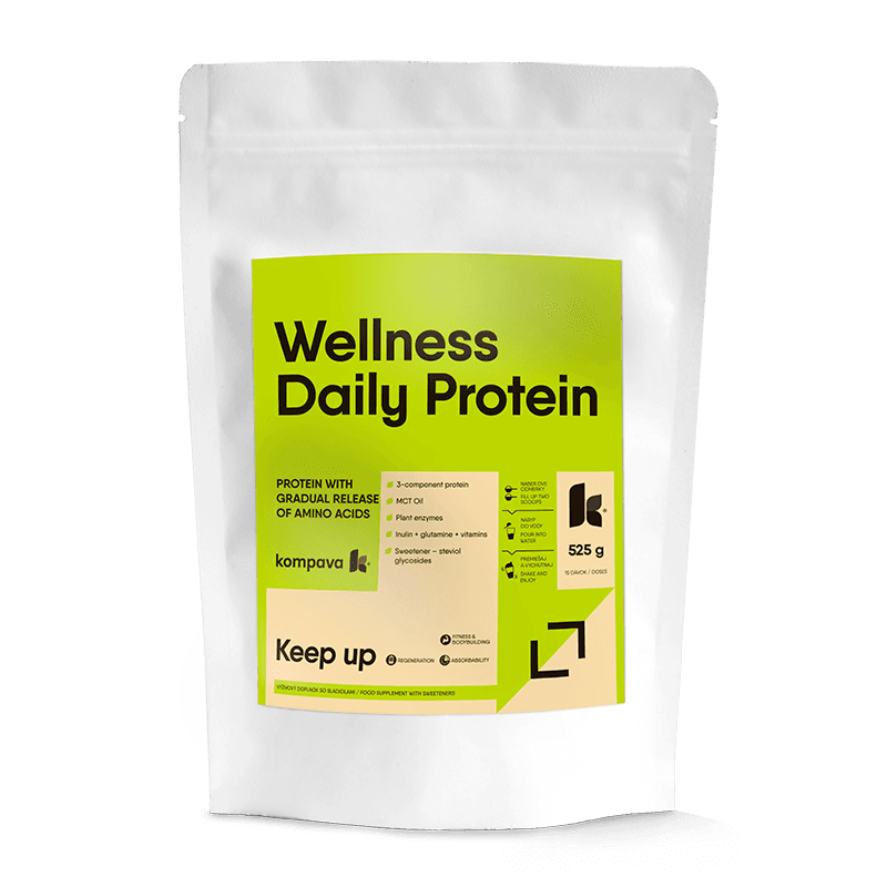 Kompava Wellness Daily Protein 525 g/15 dávek, jahoda-malina - náhled 2