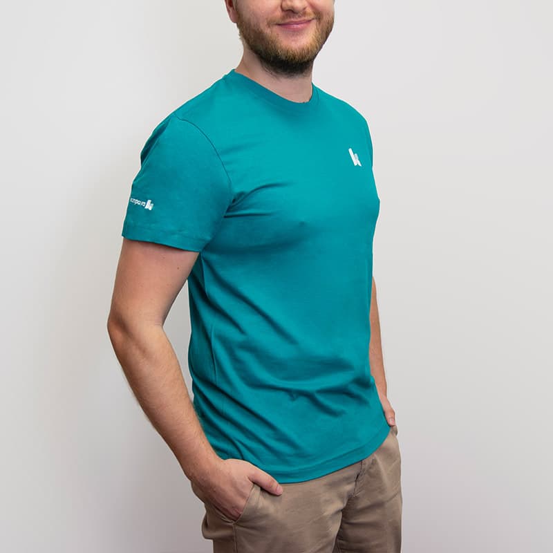 Kompava Pánské smaragdově zelené tričko brand