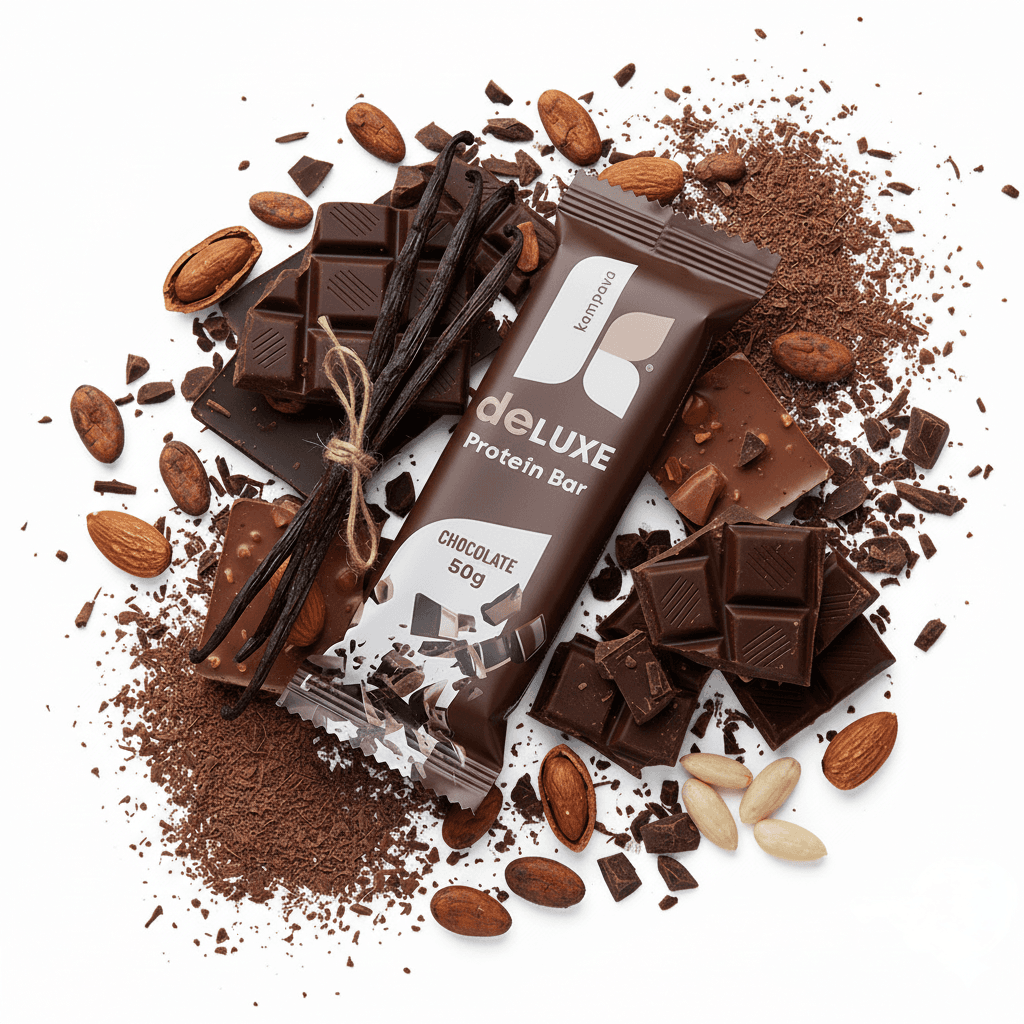 Kompava Protein Bar DeLuxe 1 ks, čokoláda - náhled 3