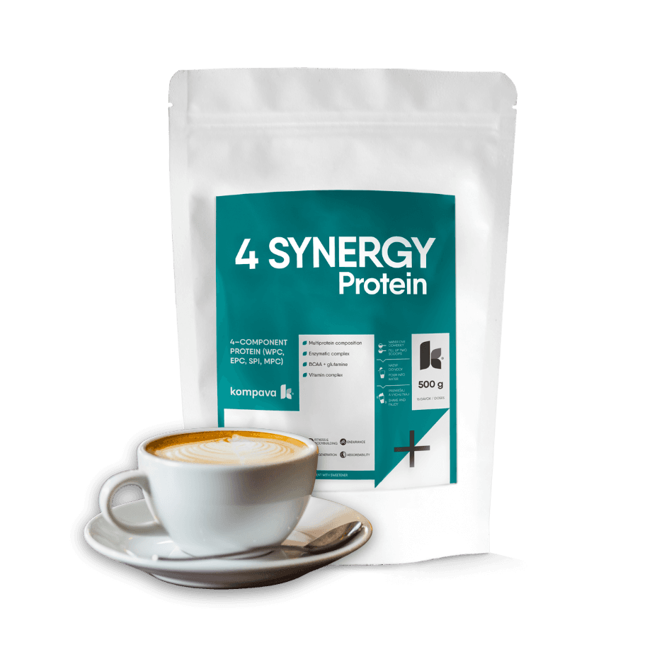 Kompava 4 SYNERGY Protein 500 g/16 dávek, caffe latte