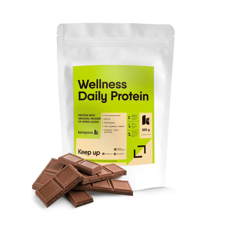 Kompava Wellness Daily Protein 525 g/15 dávek, jahoda-malina - náhled 5