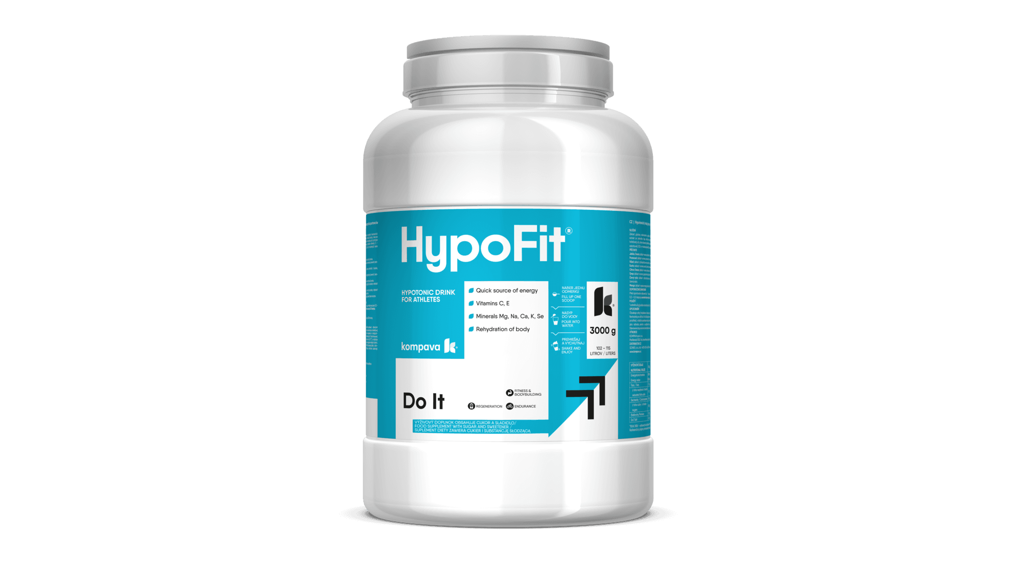 Kompava HypoFit 500 g/17 - 20 litrů, citron-limetka - náhled 4